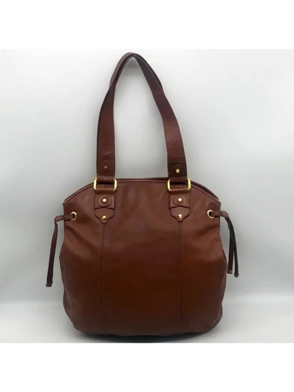 Via Spiga Genuine Brown Leather Tote Bag